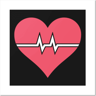 Cute Nurse Heart & Heartbeat Posters and Art